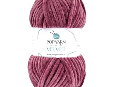 Pletací příze Popyarn Velvet B029 - růžová žinylková příze pro ruční pletení a háčkování na děti i dospělé, nádherné barevné měkké úplety,100% mikropolyester, 100g, 120m.